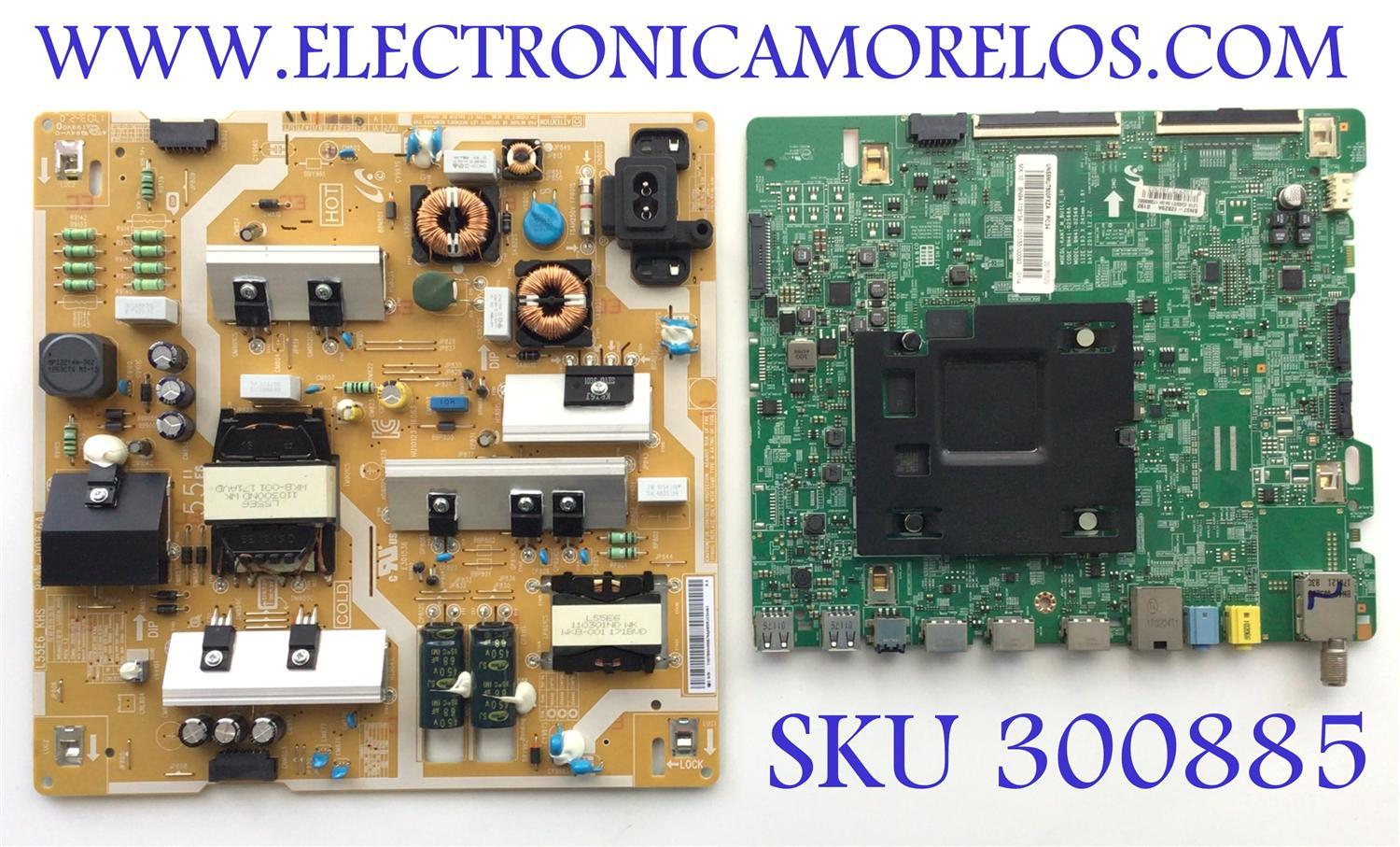 KIT DE TARJETAS PARA TV SAMSUNG / MAIN BN94-11913A / BN41-02568A / BN97-12829A / FUENTE BN44-00876A / L556_KHS / PANEL CY-VK055HGLV3H / DISPLAY BN96-39043A / BN9639043A / MODELO UN55MU7500FXZA FA01